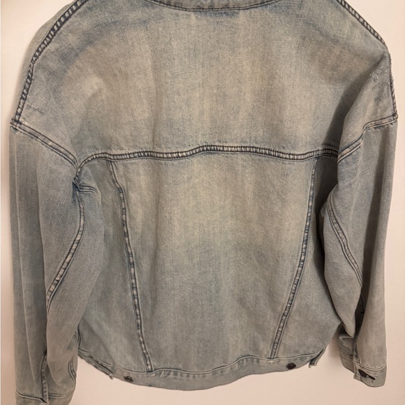 Free People Light Wash Denim Jacket - Picture 2 of 3